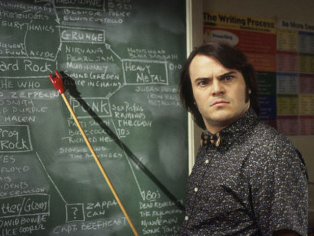 Jack Black in School of Rock (2003 Paramount Pictures. All Rights Reserved.)